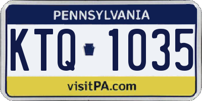 PA license plate KTQ1035