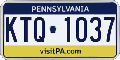 PA license plate KTQ1037
