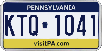 PA license plate KTQ1041