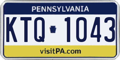 PA license plate KTQ1043