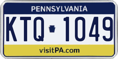 PA license plate KTQ1049