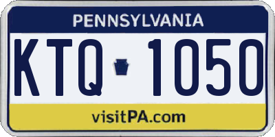 PA license plate KTQ1050