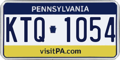 PA license plate KTQ1054