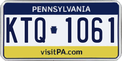 PA license plate KTQ1061
