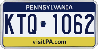PA license plate KTQ1062
