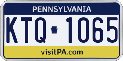 PA license plate KTQ1065