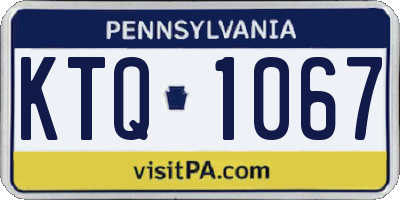PA license plate KTQ1067