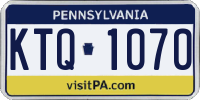 PA license plate KTQ1070