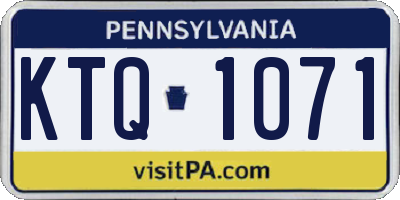 PA license plate KTQ1071