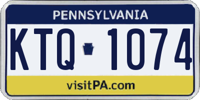 PA license plate KTQ1074