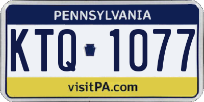 PA license plate KTQ1077