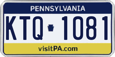 PA license plate KTQ1081