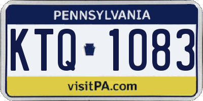 PA license plate KTQ1083