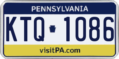 PA license plate KTQ1086