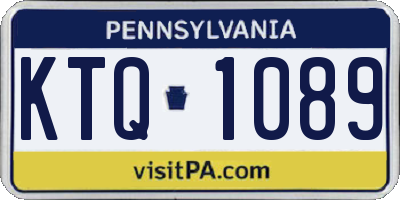 PA license plate KTQ1089