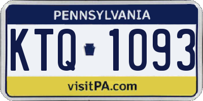 PA license plate KTQ1093