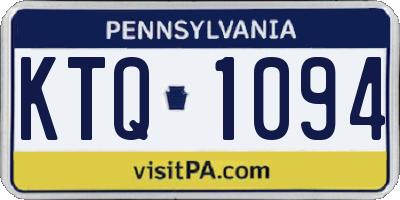 PA license plate KTQ1094