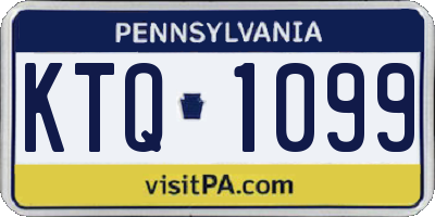 PA license plate KTQ1099