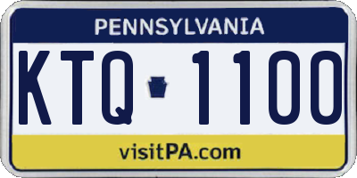 PA license plate KTQ1100