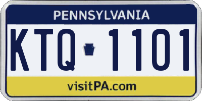 PA license plate KTQ1101