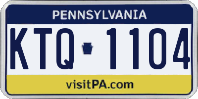 PA license plate KTQ1104
