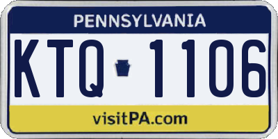 PA license plate KTQ1106