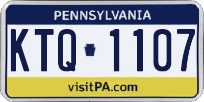 PA license plate KTQ1107