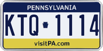PA license plate KTQ1114