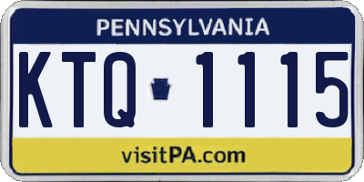 PA license plate KTQ1115