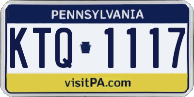 PA license plate KTQ1117