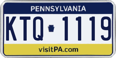 PA license plate KTQ1119