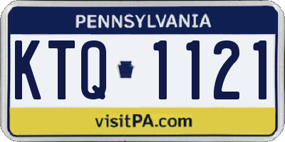 PA license plate KTQ1121