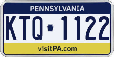 PA license plate KTQ1122