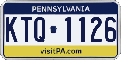 PA license plate KTQ1126