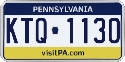 PA license plate KTQ1130