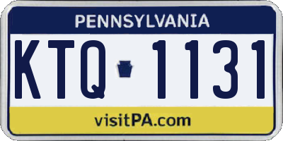 PA license plate KTQ1131