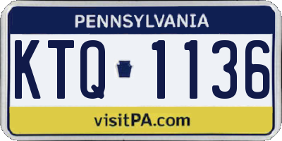 PA license plate KTQ1136