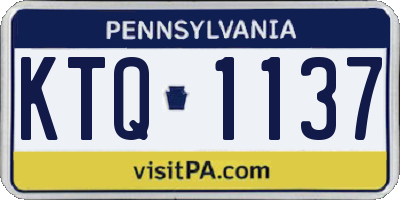 PA license plate KTQ1137