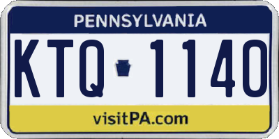 PA license plate KTQ1140