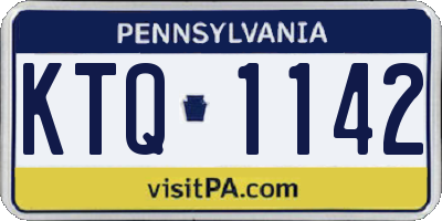 PA license plate KTQ1142