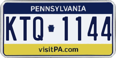 PA license plate KTQ1144