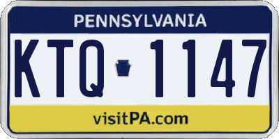 PA license plate KTQ1147