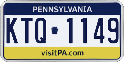 PA license plate KTQ1149