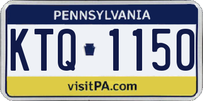 PA license plate KTQ1150