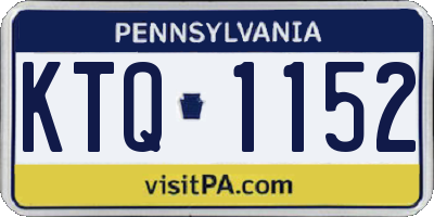 PA license plate KTQ1152