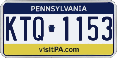 PA license plate KTQ1153