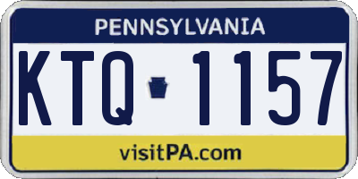 PA license plate KTQ1157