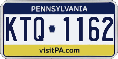PA license plate KTQ1162