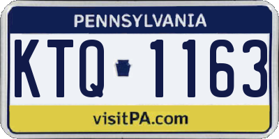 PA license plate KTQ1163