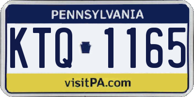PA license plate KTQ1165